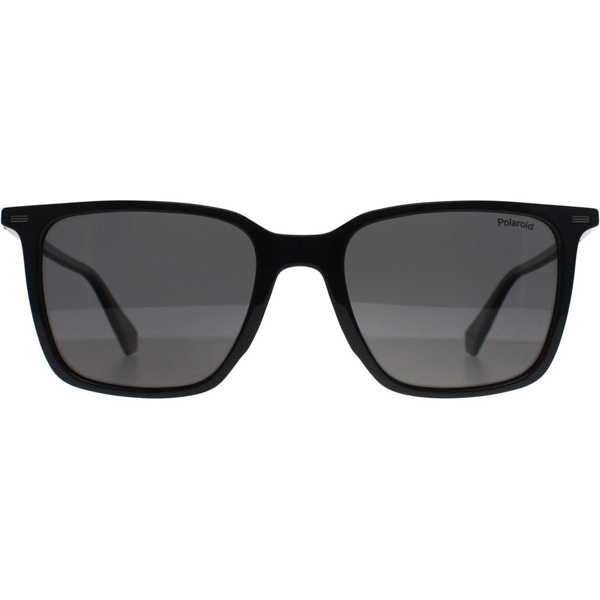 Quadratische polarisierte Sonnenbrille, Schwarz