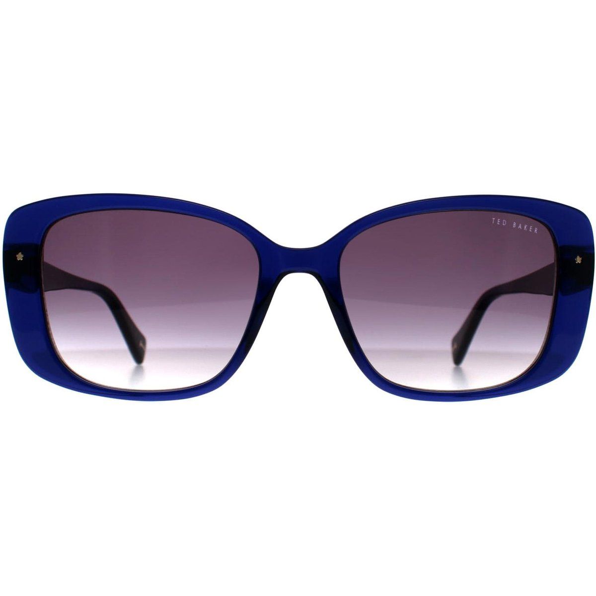 Blaue Sonnenbrille mit Schmetterlingsrahmen