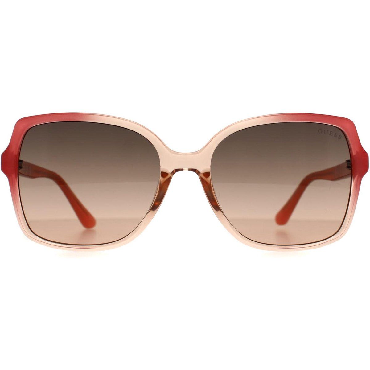 Rosa Schmetterlings-Sonnenbrille mit braunem Farbverlauf