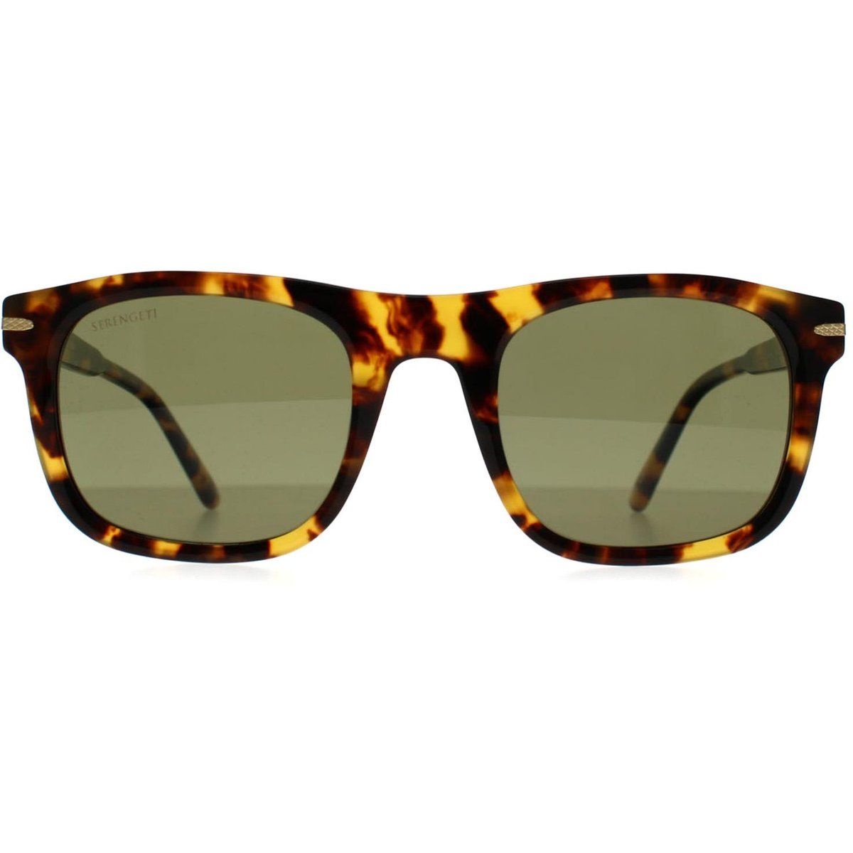 Rechteckige Havana Sonnenbrille mit polarisierten Gläsern
