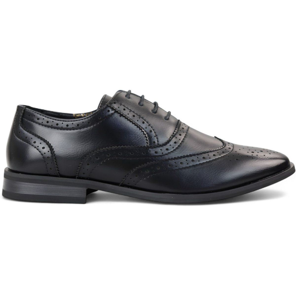 Klassische schwarze Oxford-Brogue Herrenschuhe