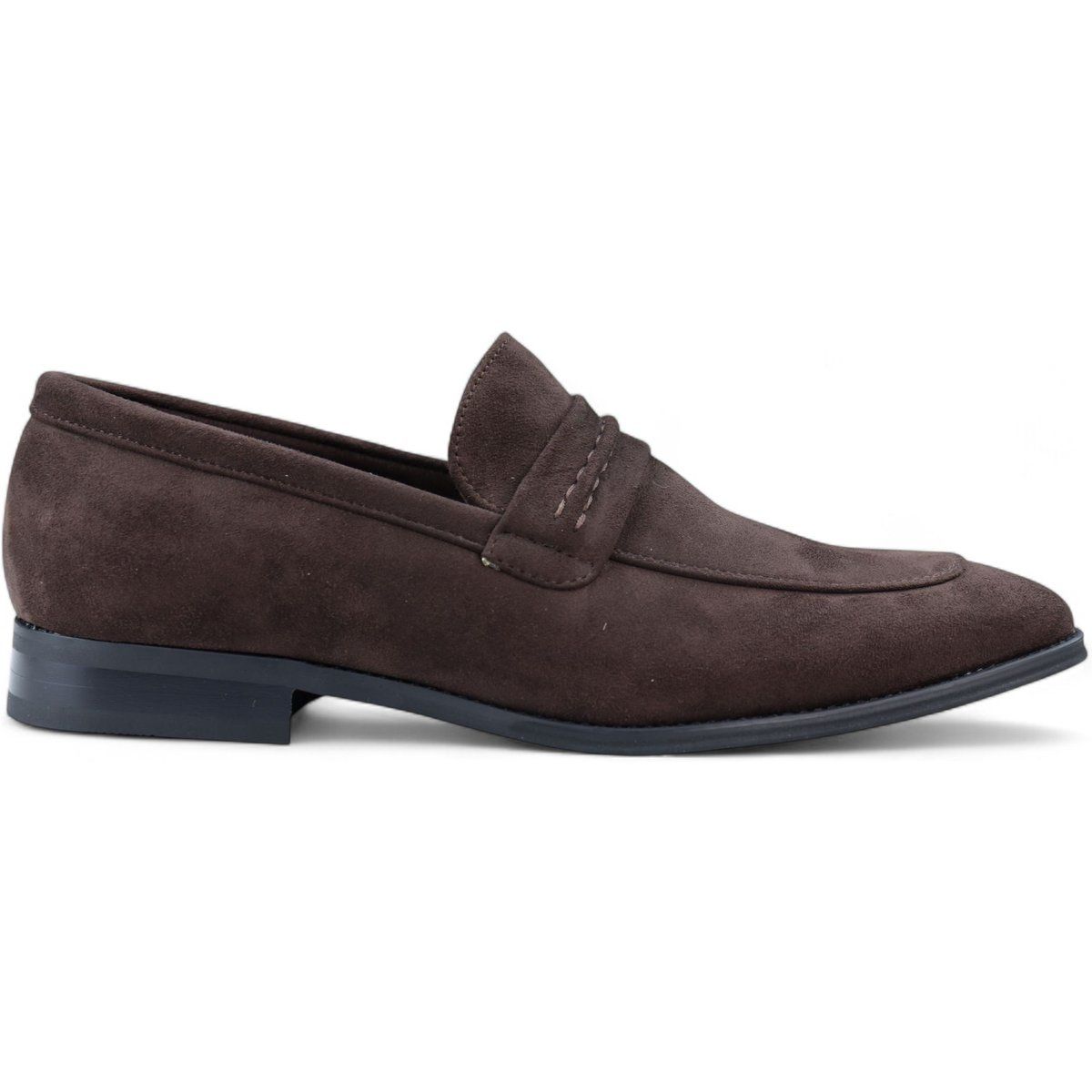 Herren Slipper aus braunem Wildleder