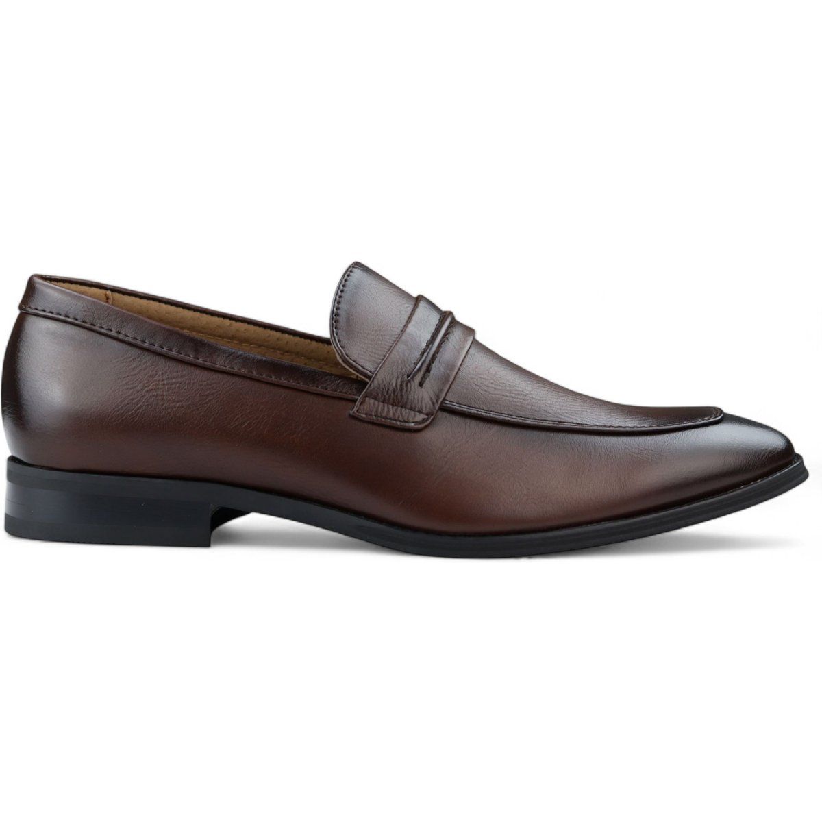 Herren braune Leder Penny Loafer