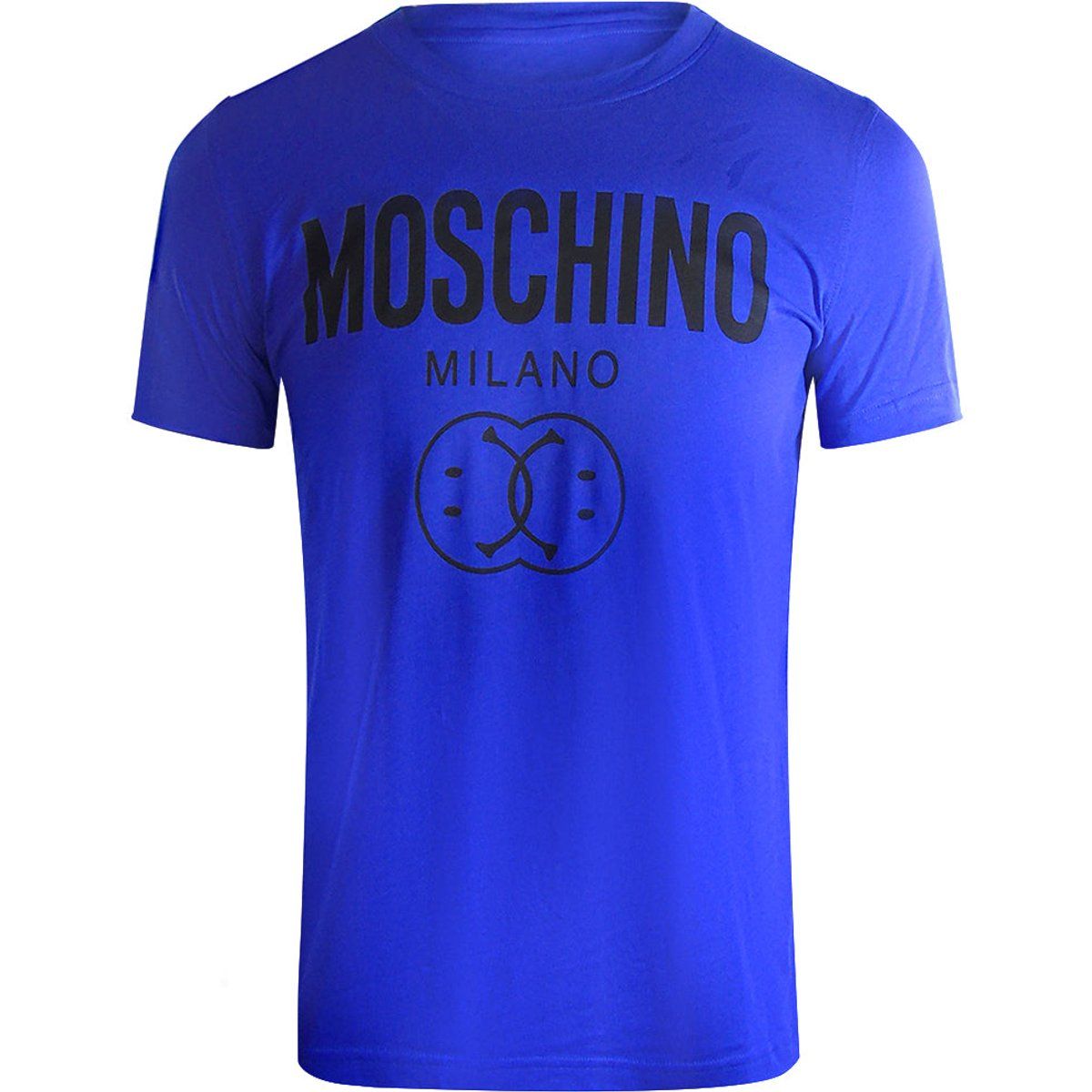 Blaues T-Shirt mit Grafikprint aus Baumwolle