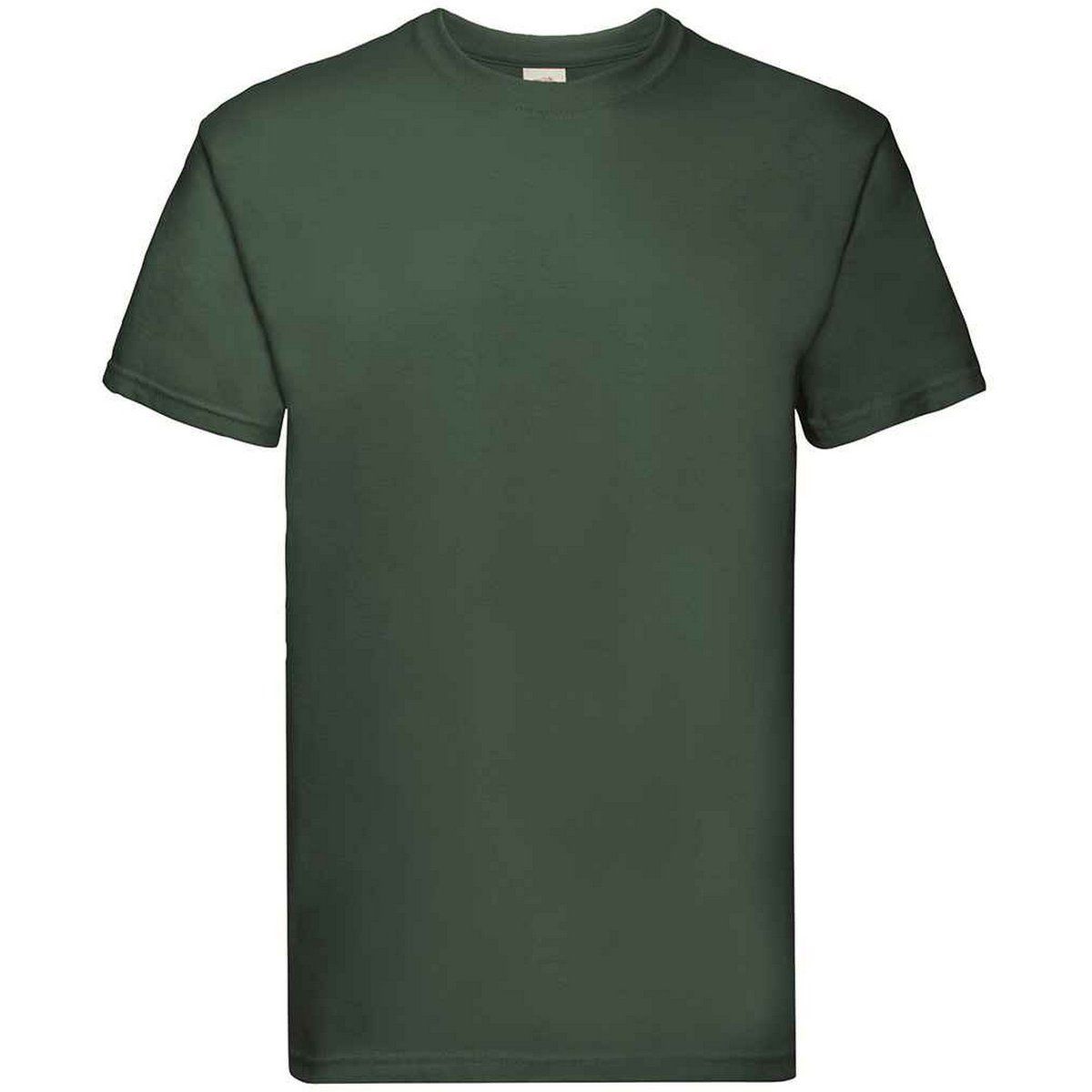 Fruit of the Loom - "Super Premium" T-Shirt für Herren/Damen Unisex (Flaschengrün)