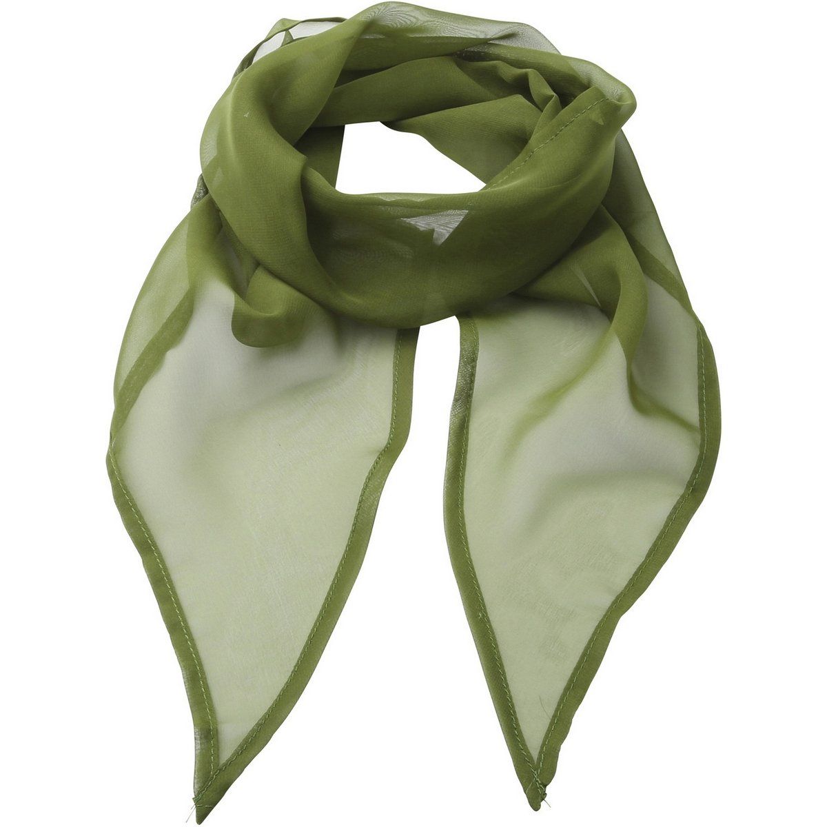 Leichter olivgrüner Chiffon-Schal