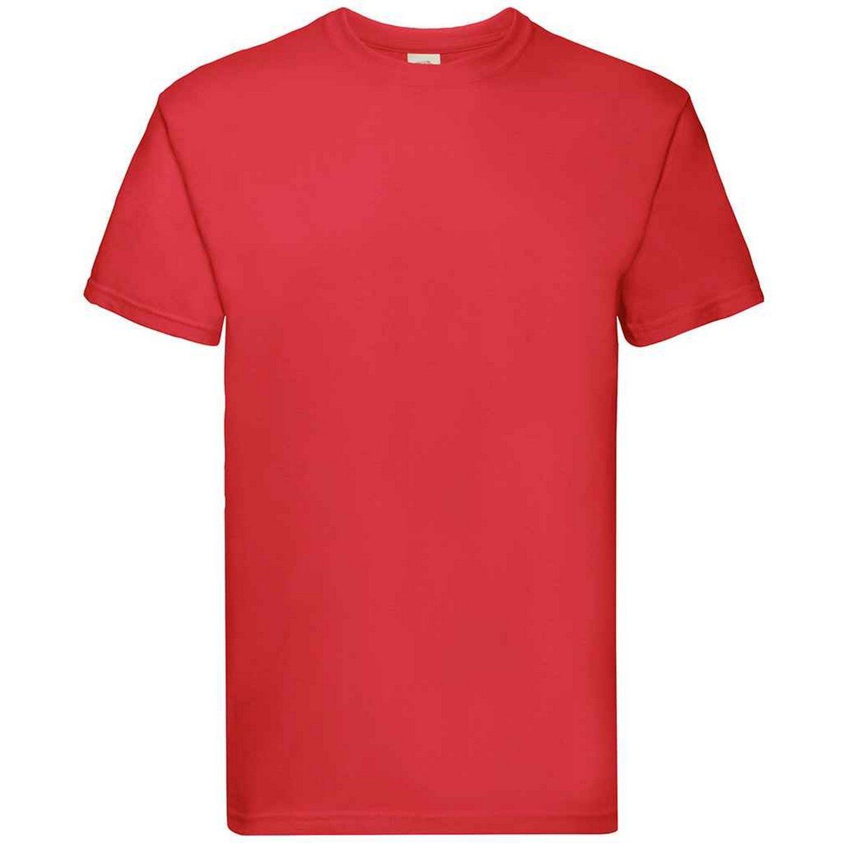 Fruit of the Loom - "Super Premium" T-Shirt für Herren/Damen Unisex (Rot)