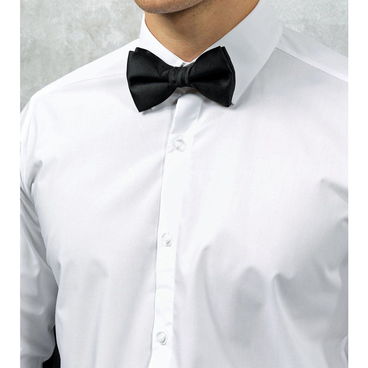 Klassische Schwarze Satin Fliege