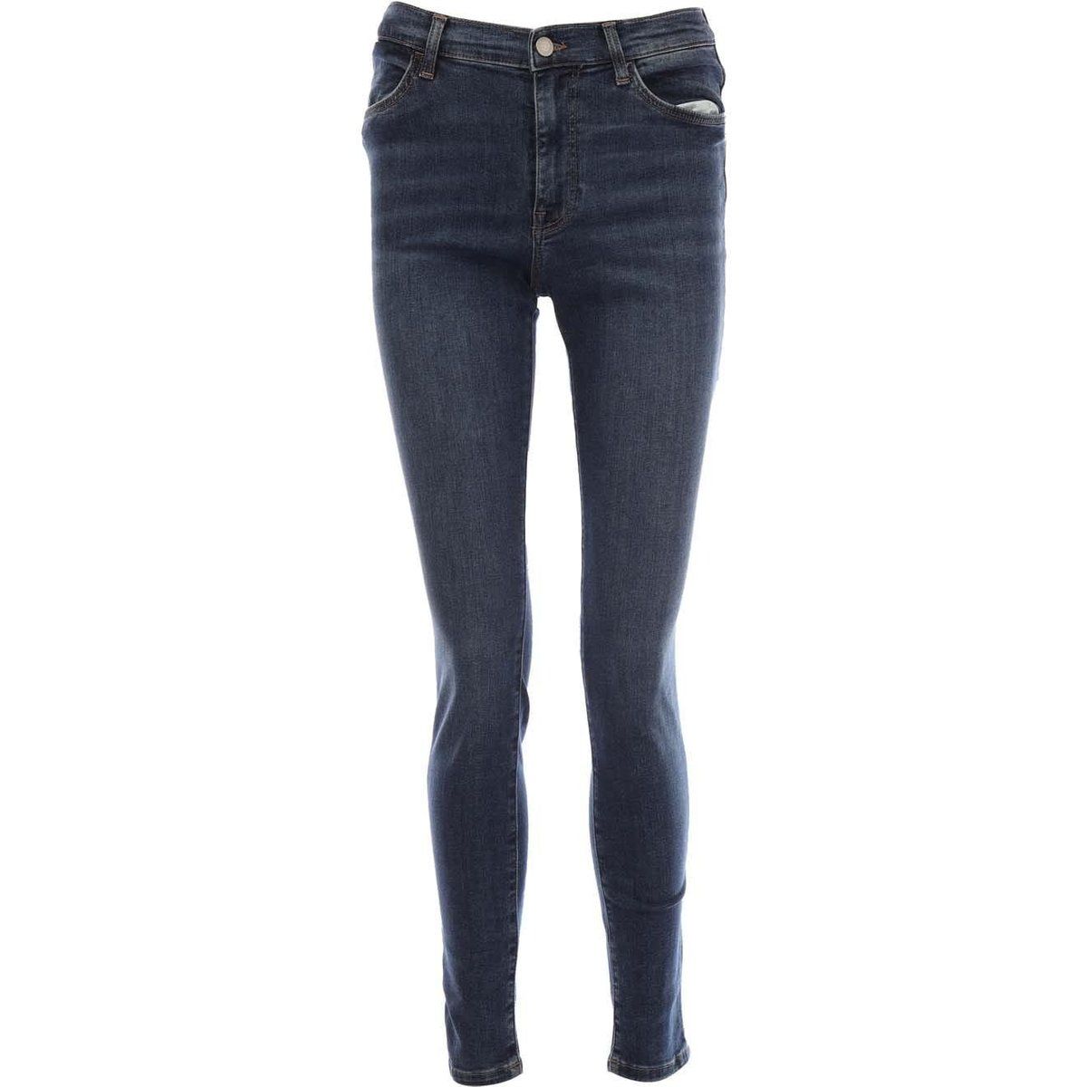 Hochtaillierte Stretch Denim Skinny Jeans