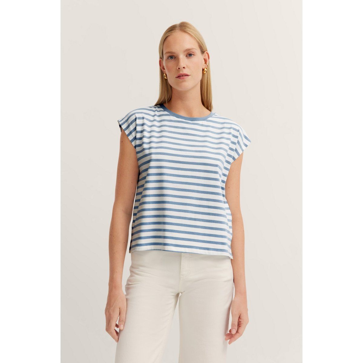 Gestreiftes T-Shirt mit lockerer Passform