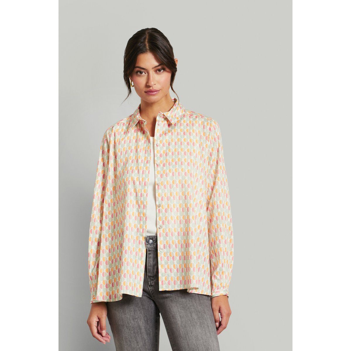 Bluse mit Grafikmuster aus Bio-Baumwolle