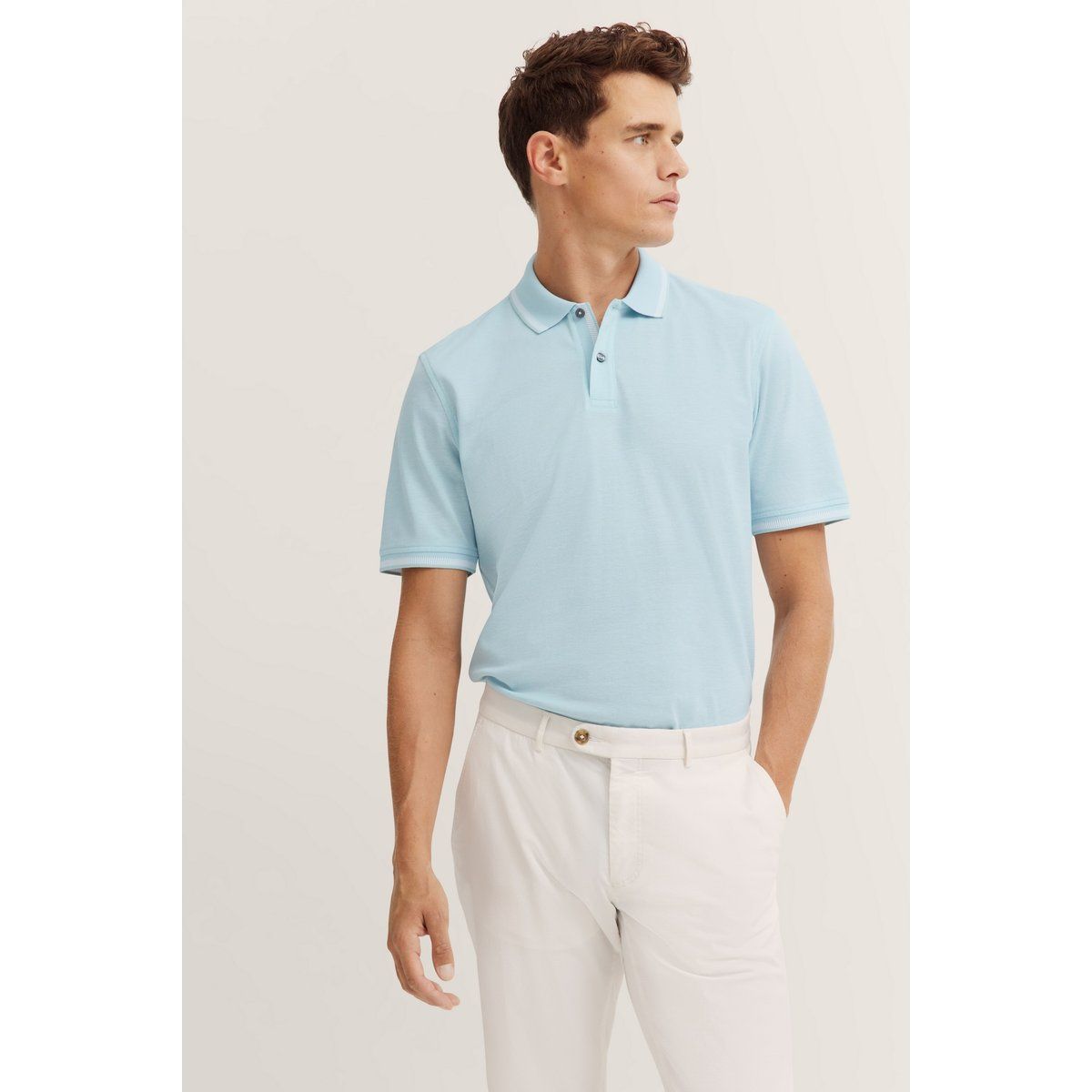 Klassisches Baumwoll-Piqué-Poloshirt
