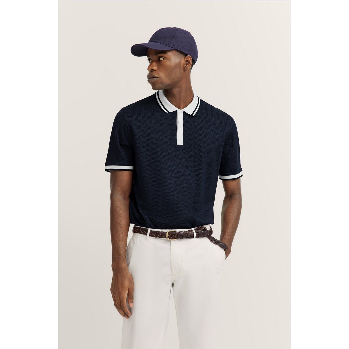 Modern Fit Baumwoll-Piqué-Poloshirt