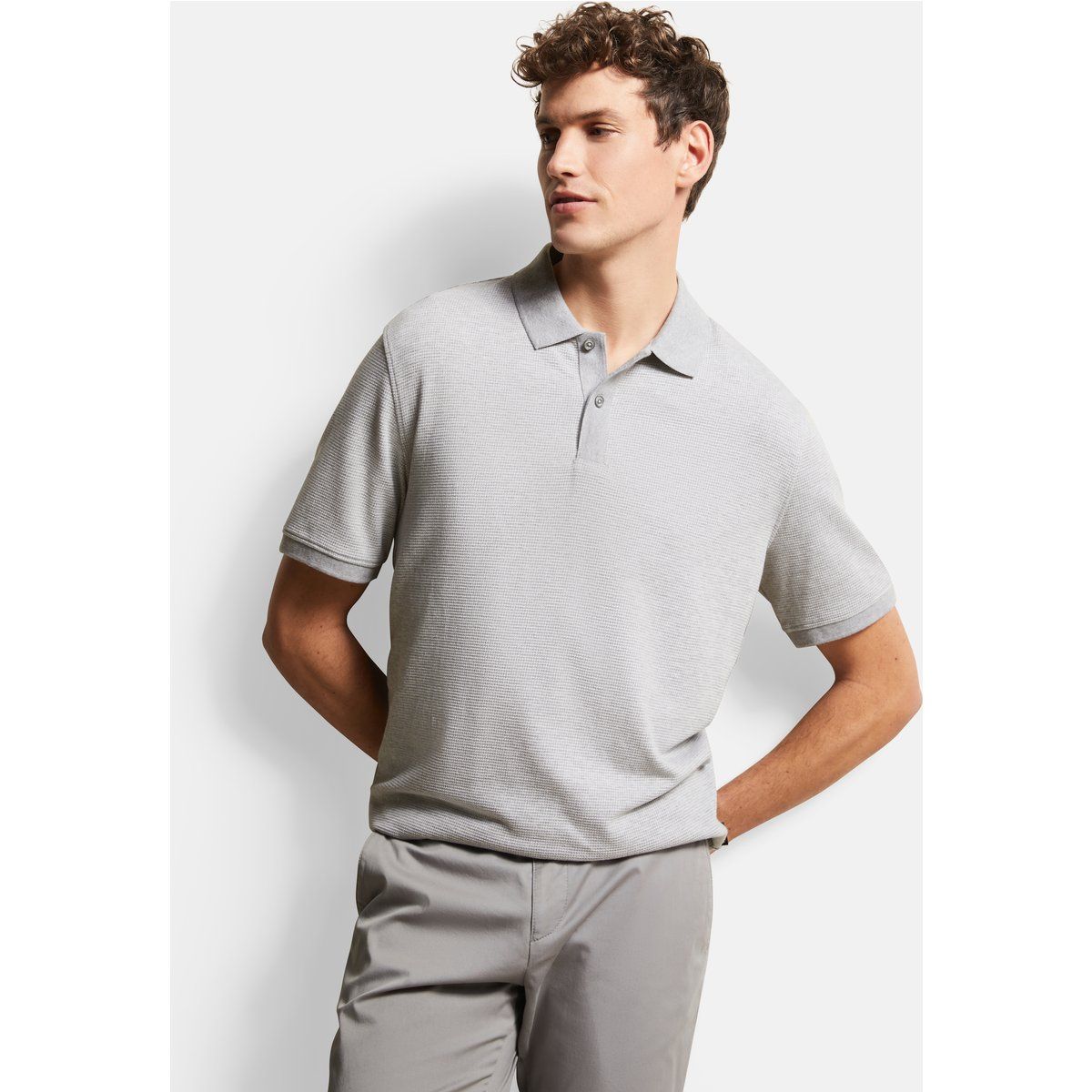 Modernes Herren Poloshirt in Two-Tone-Optik