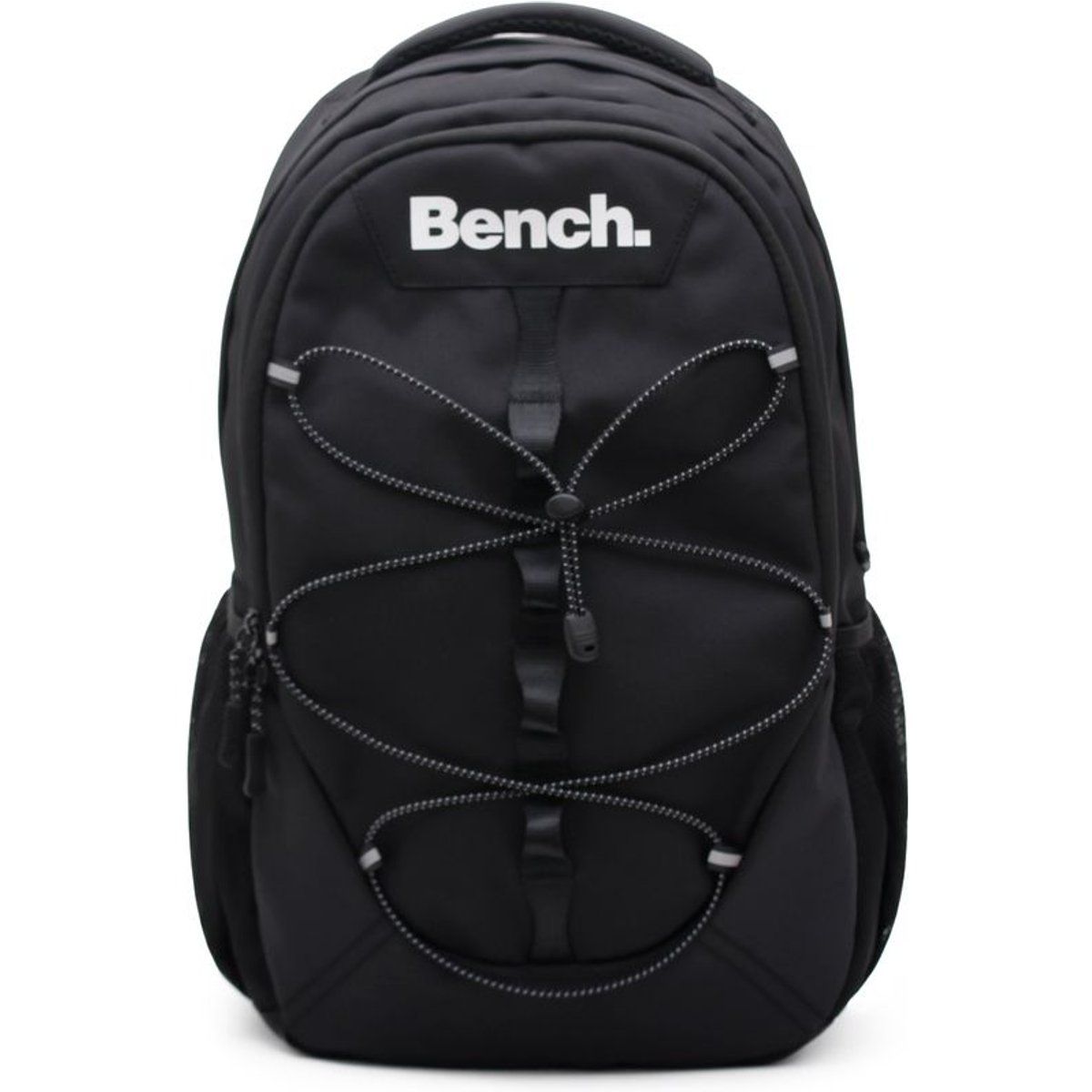 Schwarzer Alltagsrucksack mit Bungee-Seil