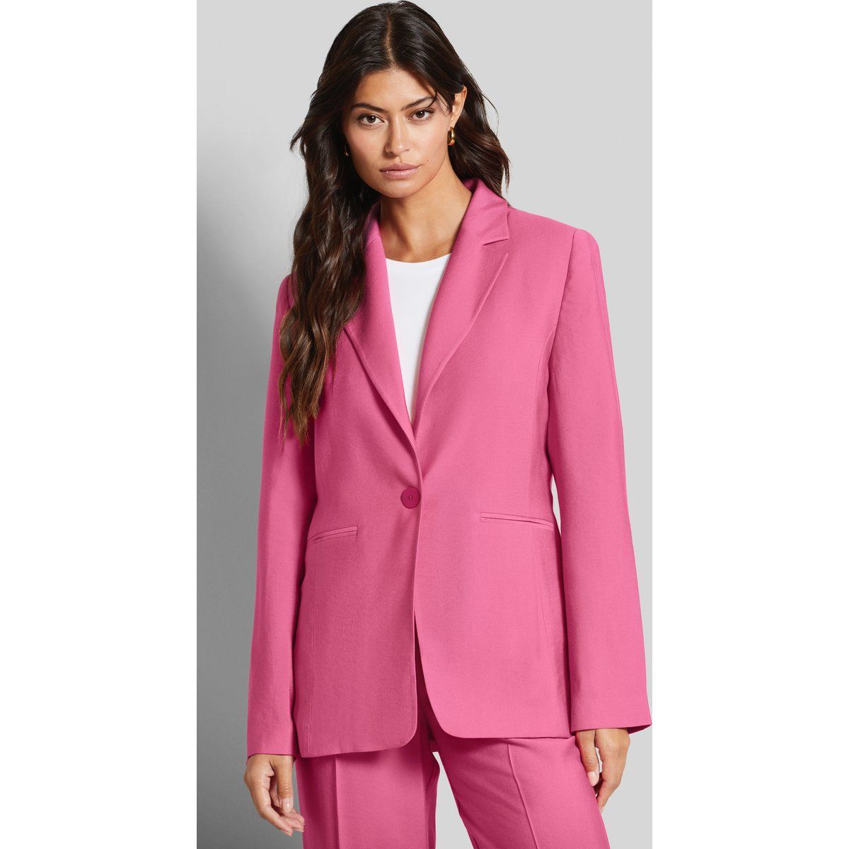 Femininer Damen Blazer mit einem Knopf in Pink