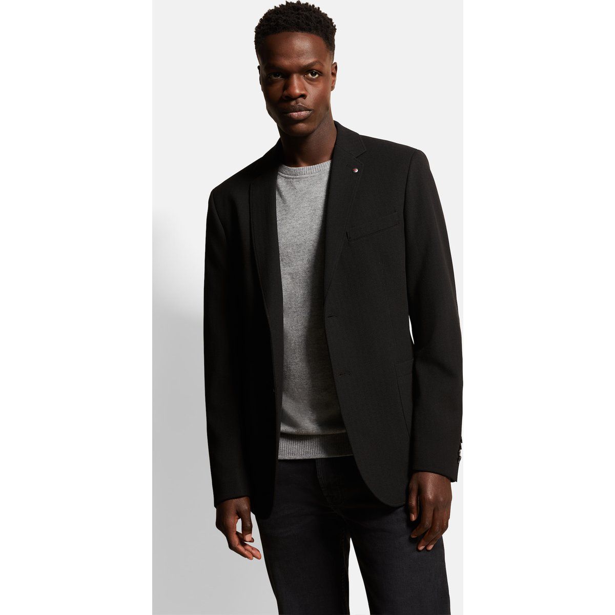 Schwarzer Blazer Jacke mit Modern Fit