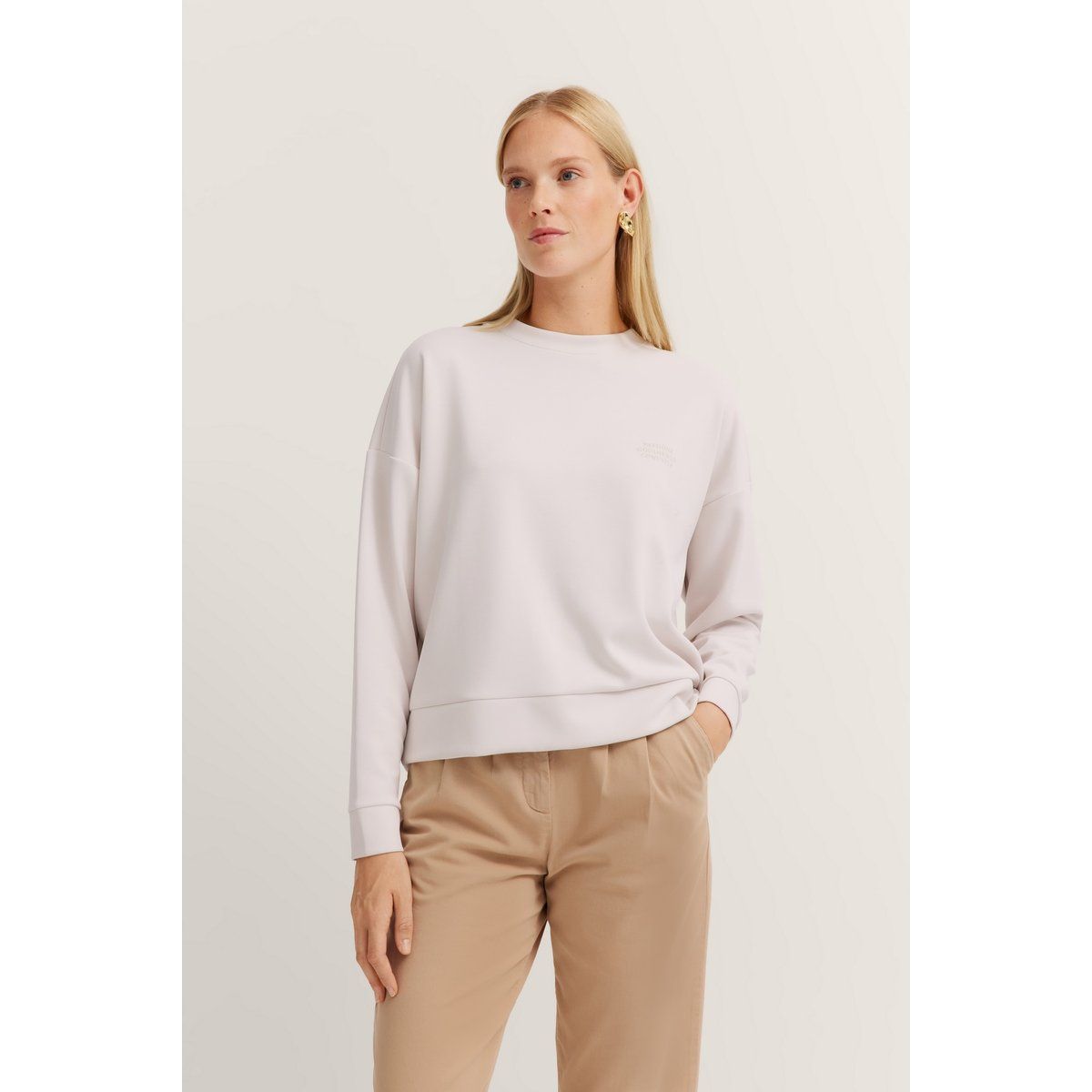Langärmeliges Sweatshirt mit Relaxed Fit