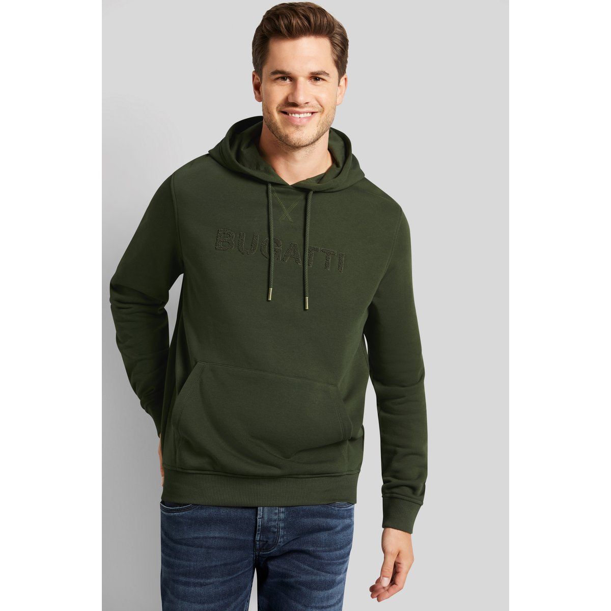 Lässiges Logo-Print Hoodie Sweatshirt