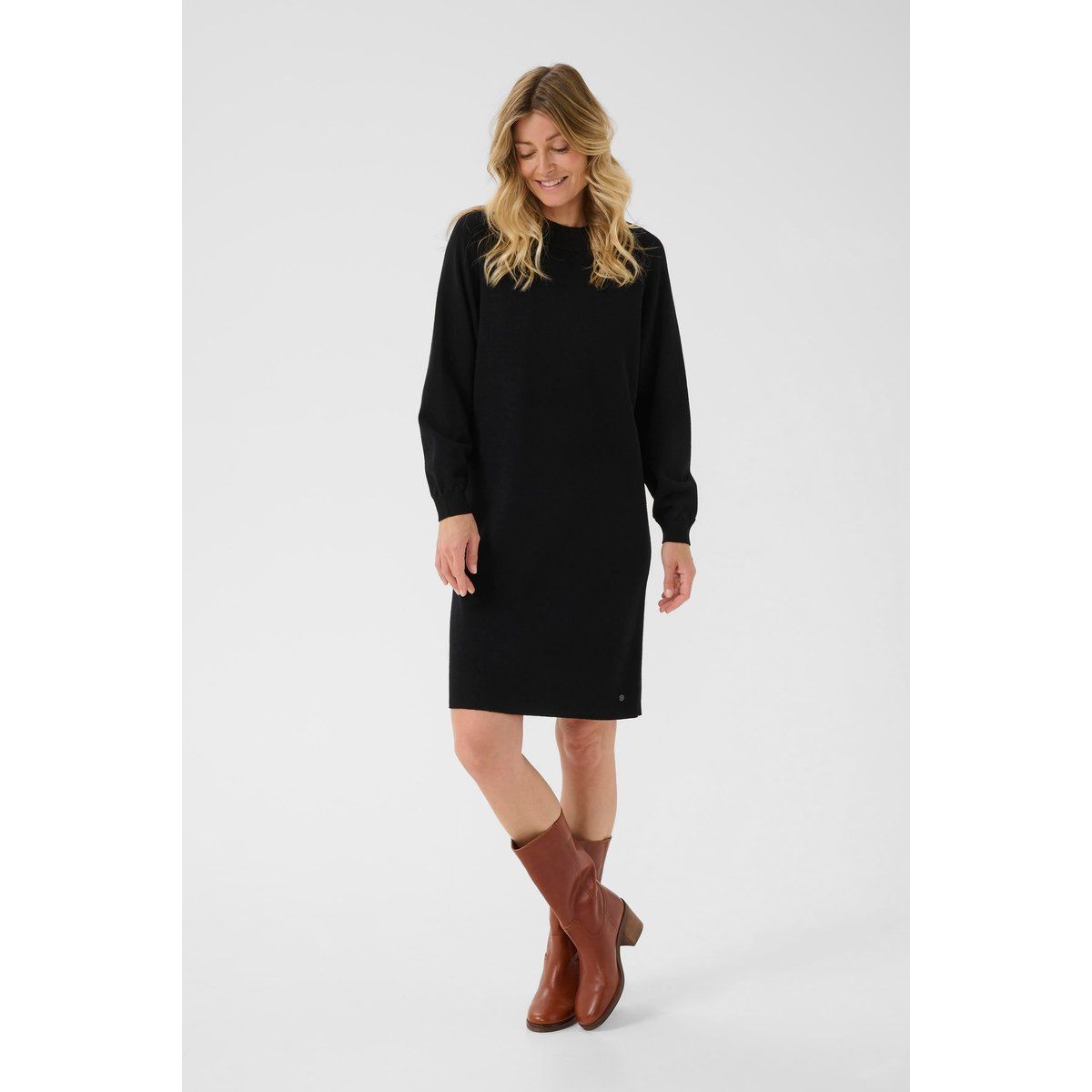 Lässiges Strickkleid mit langen Ärmeln