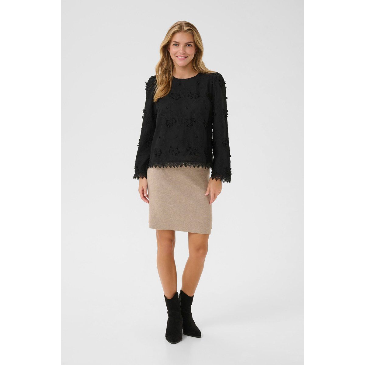 Langarm-Bluse CRHilda Regular fit black