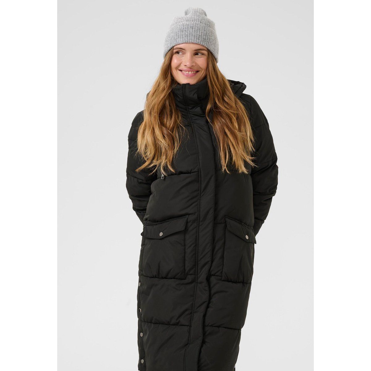 Klassische Beanie mit Rippenstrick