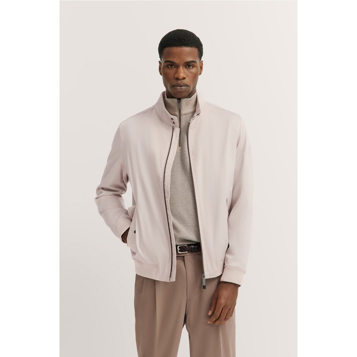 Herren Blouson Jacke mit Stehkragen