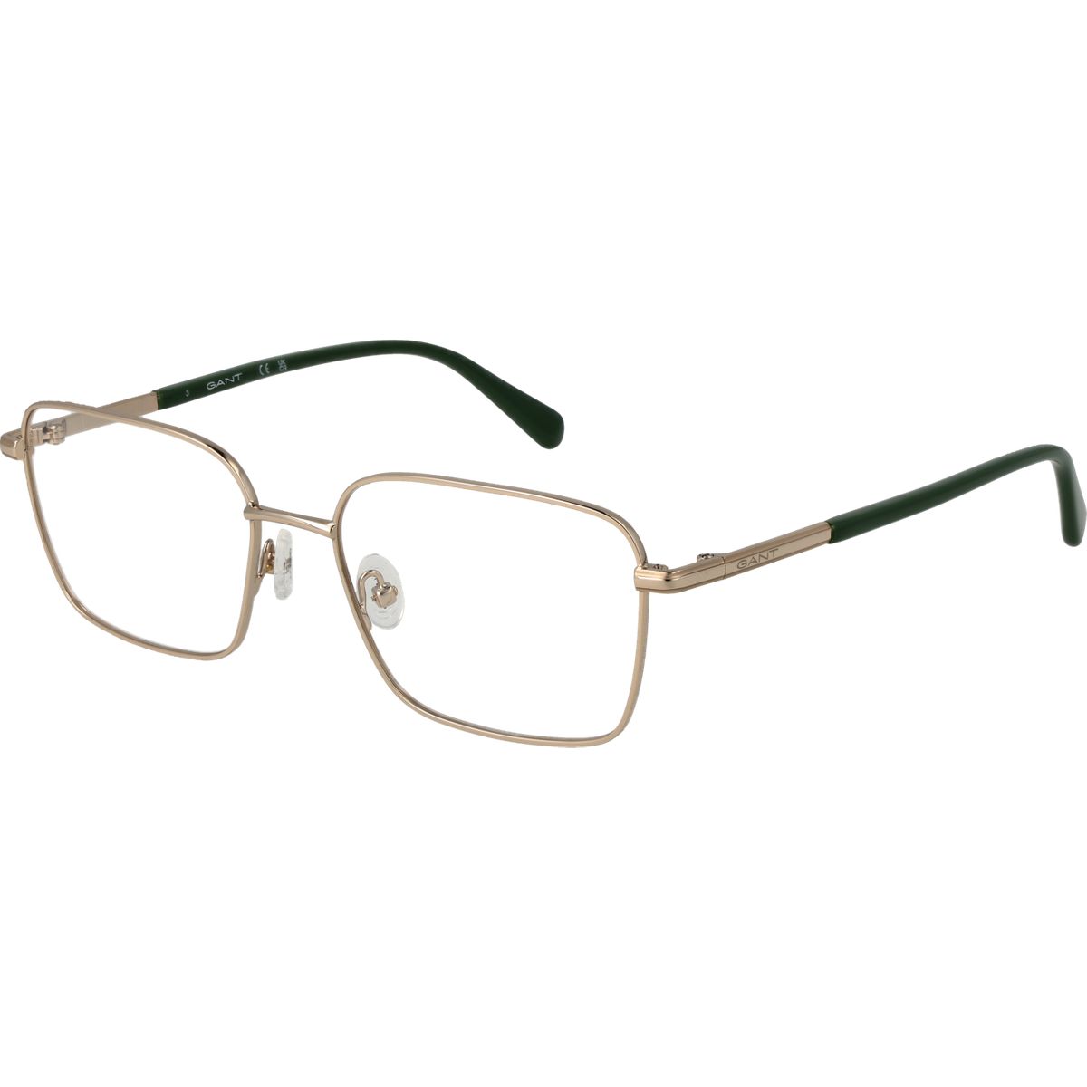 Rechteckige Metallbrille mit Vollrand