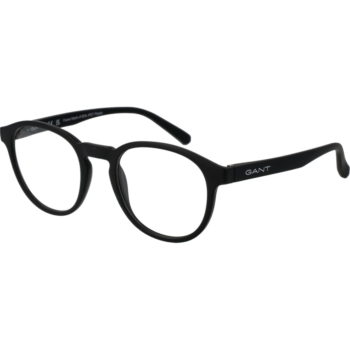 Matte schwarze, runde Vollrandbrille