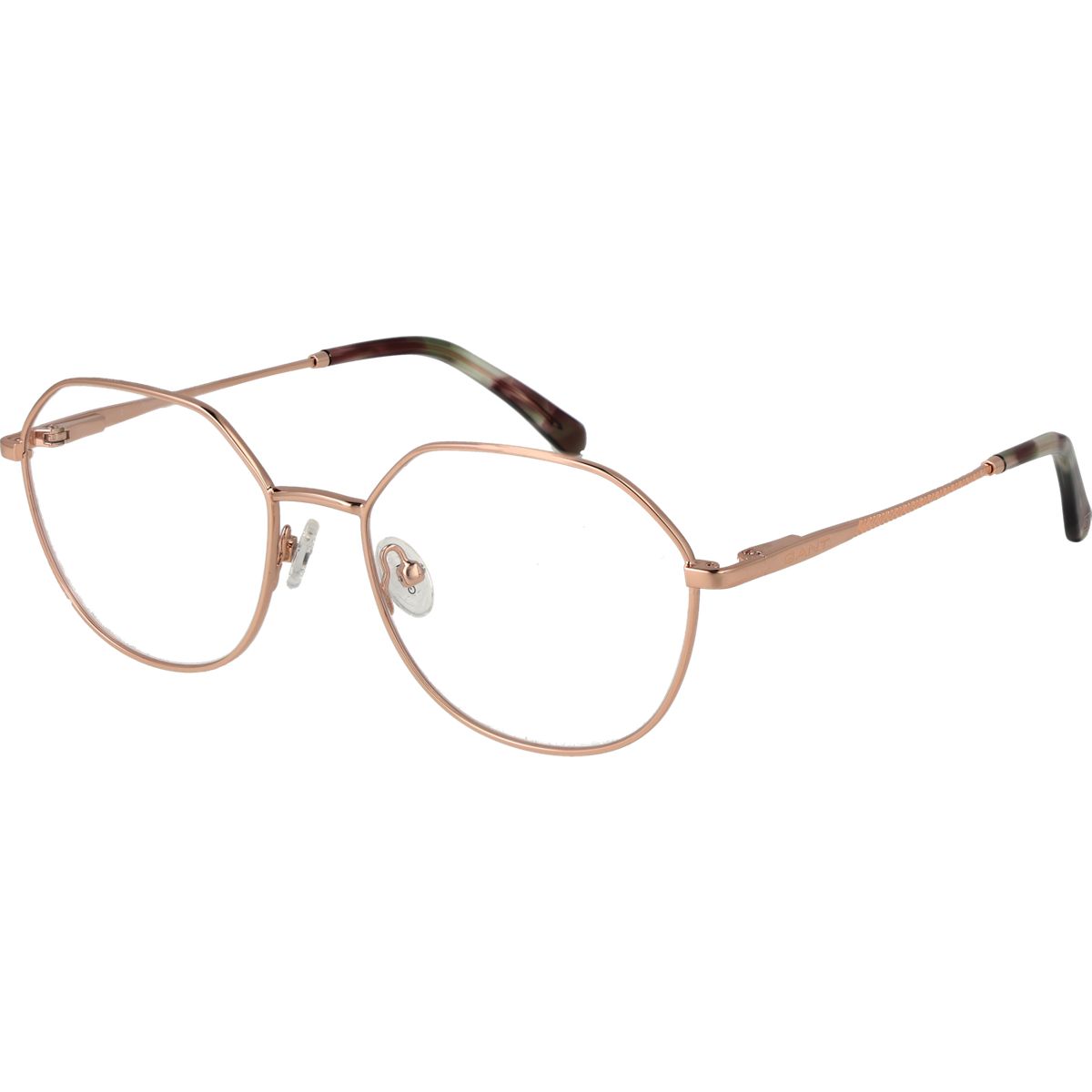 Runde Roségoldene Metallrahmen Brille