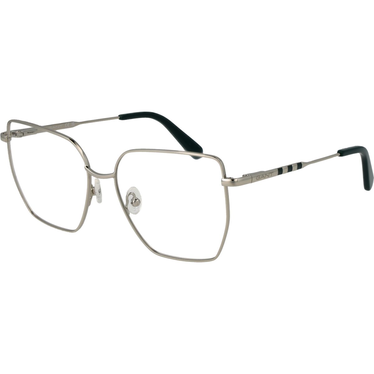 Eckige silberne Vollrandbrille