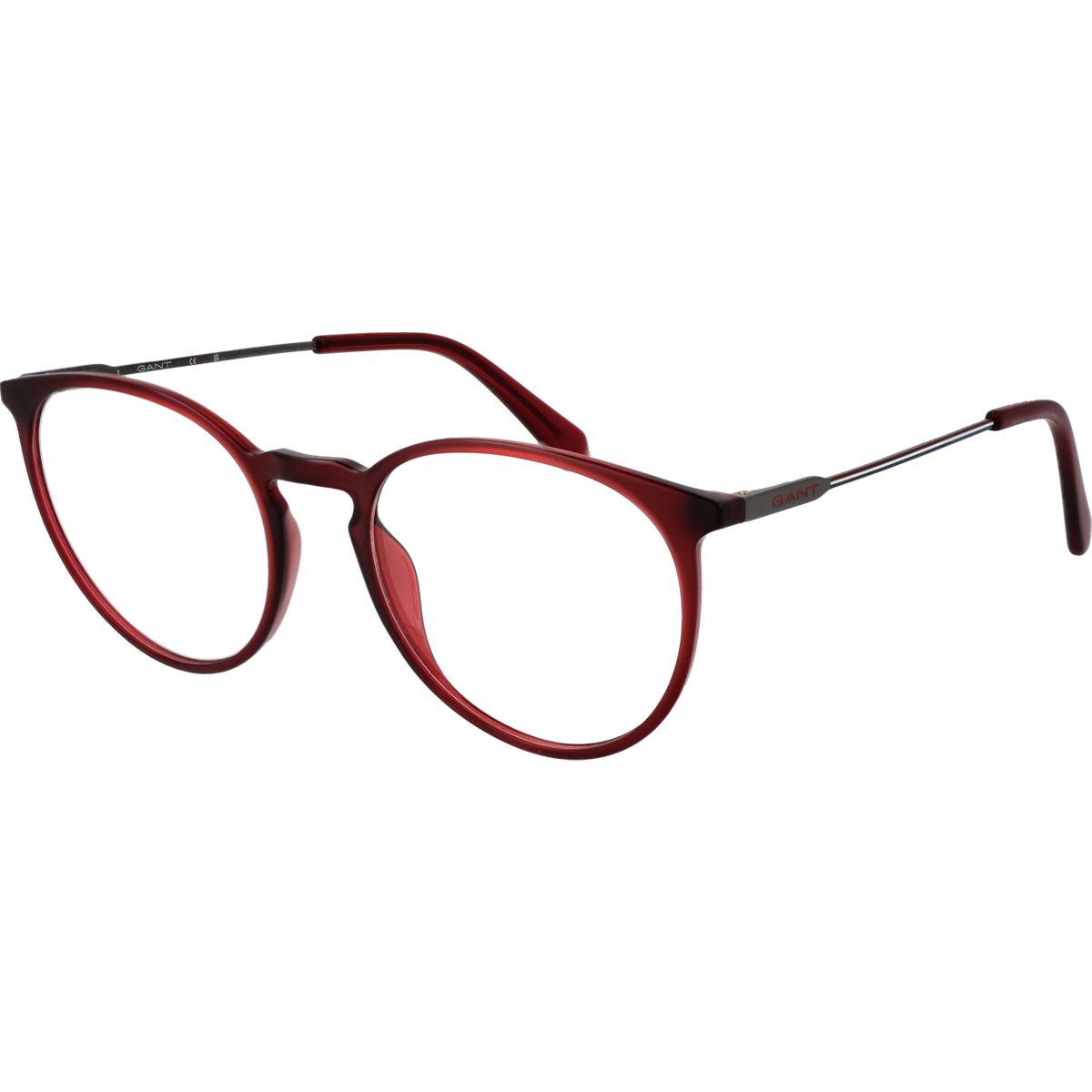 Runde Vollrandbrille in Rot