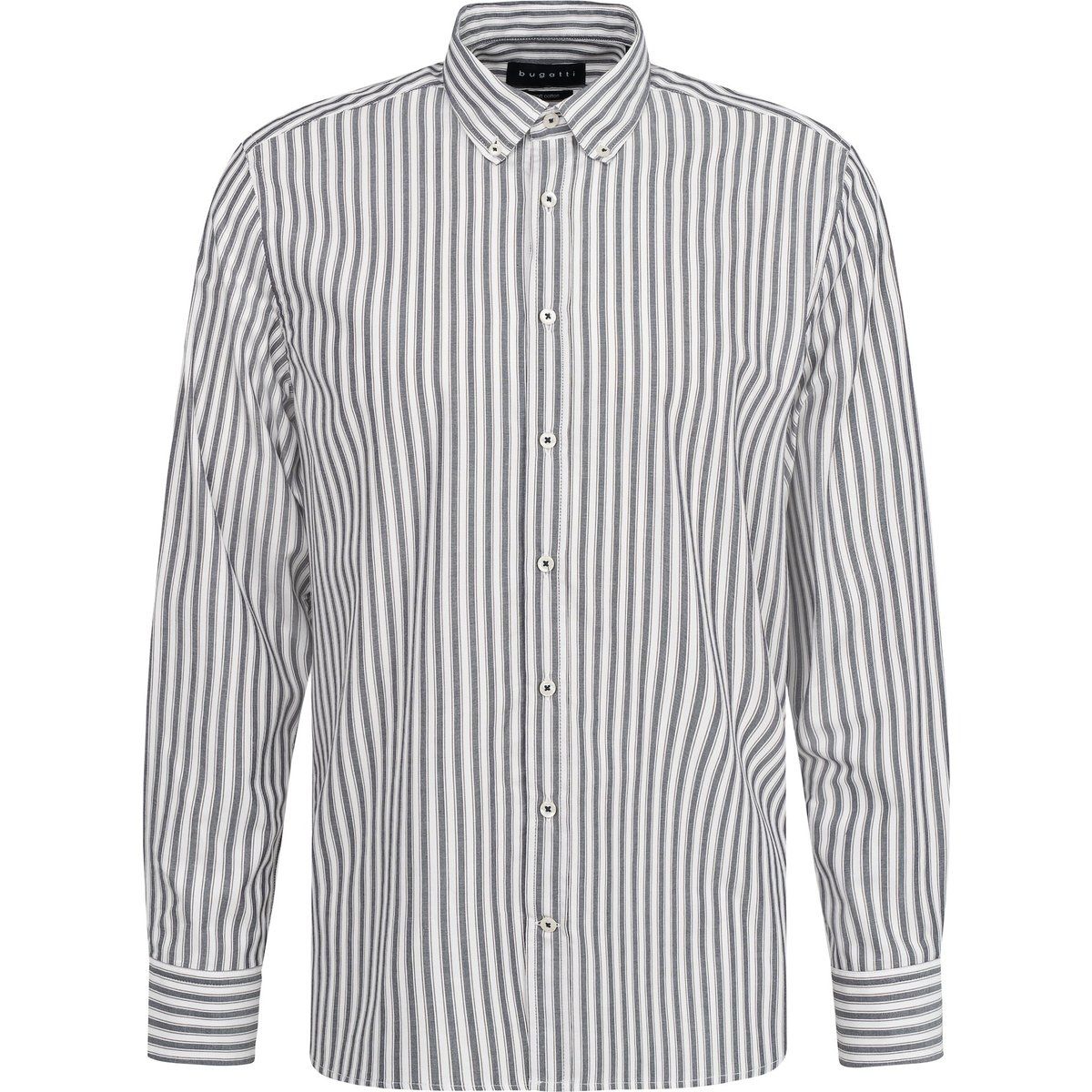 Gestreiftes Button-Down-Satin-Twill-Hemd