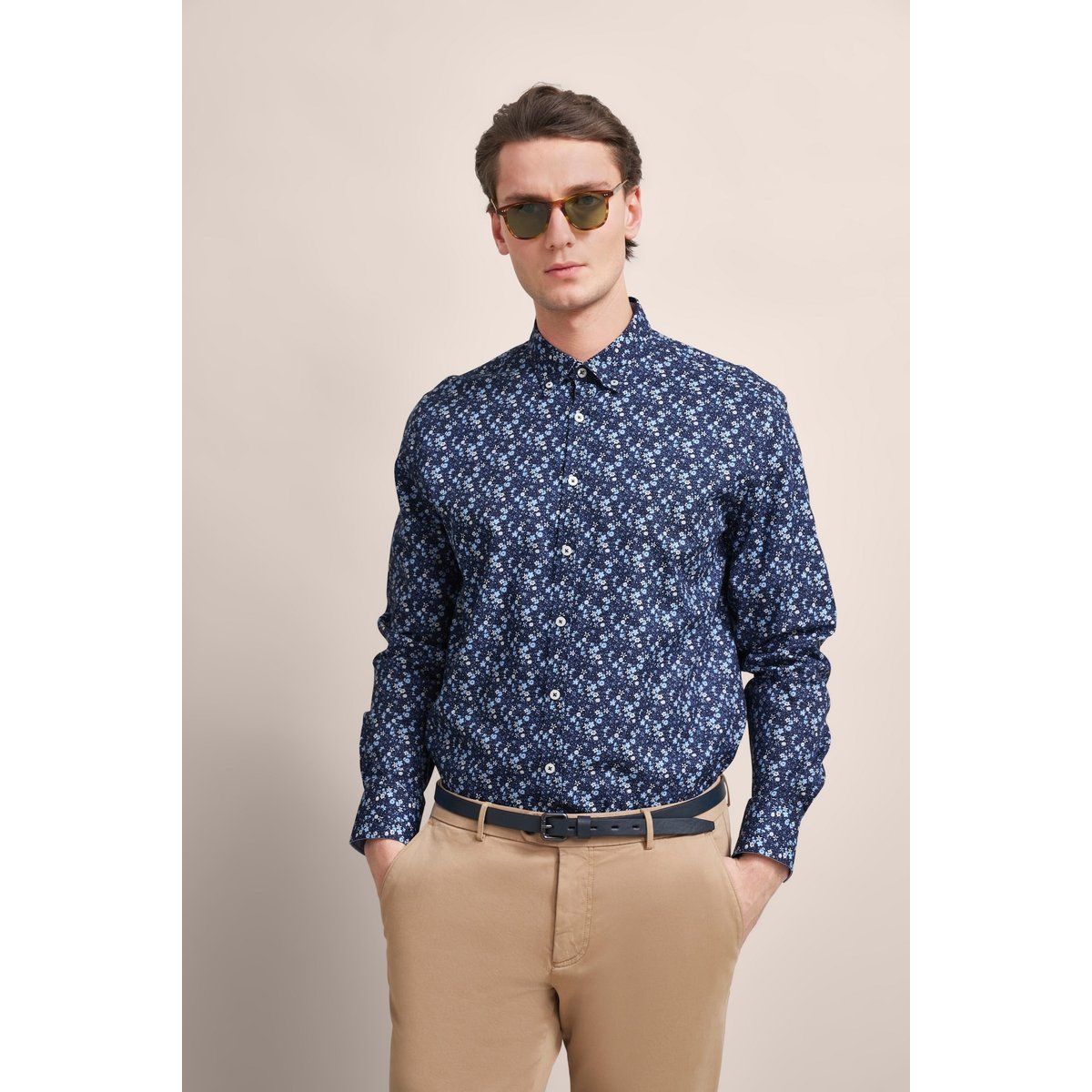 Oxfordhemd mit floralem Print