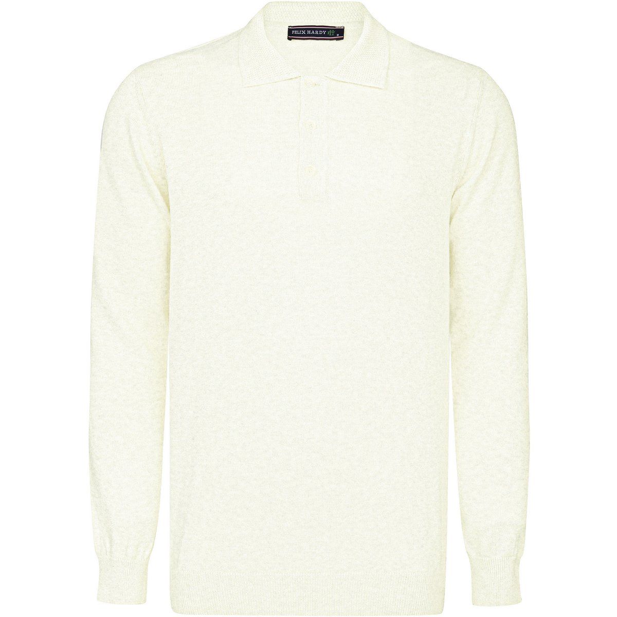 Herren Strickpolo Langarmshirt