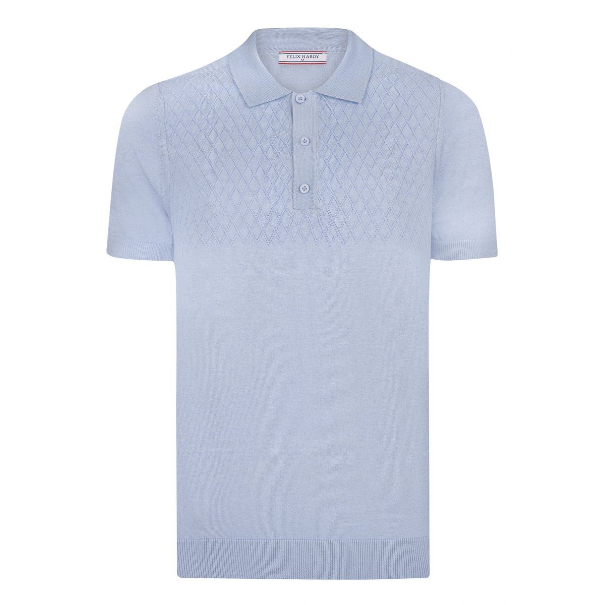 Kurzärmeliges Poloshirt mit Rautenmuster