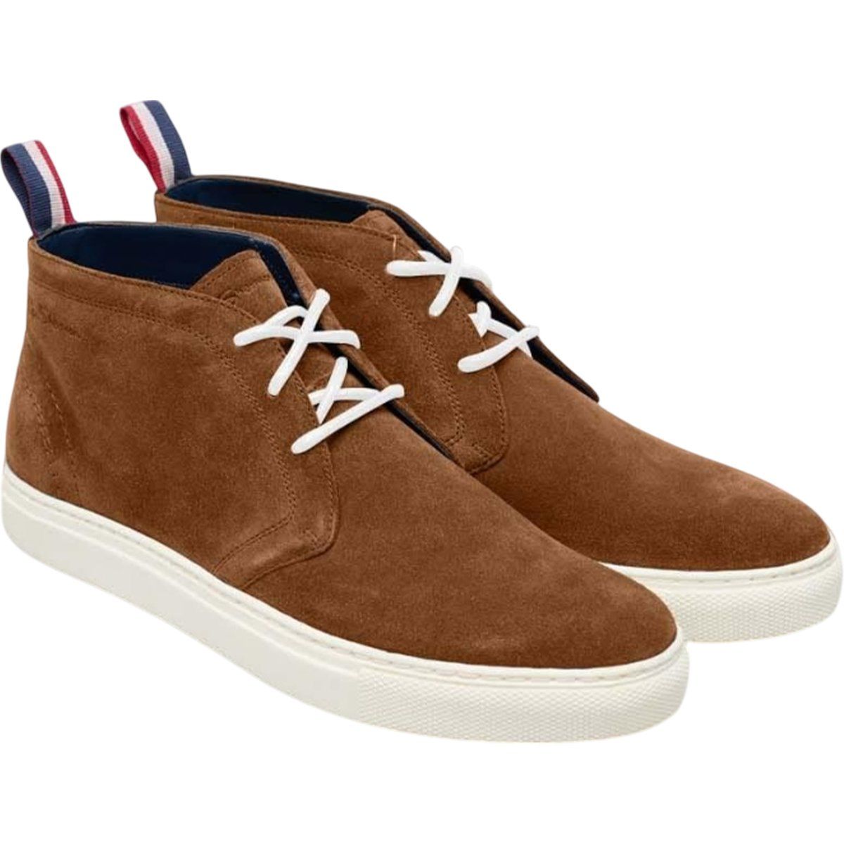 Herren Chukka Boots aus Wildleder mit weißer Sohle