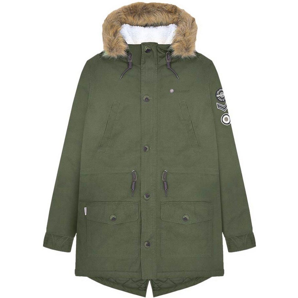 Lambretta - Parka für Herren, Sherpa-Futter (Khakigrün)