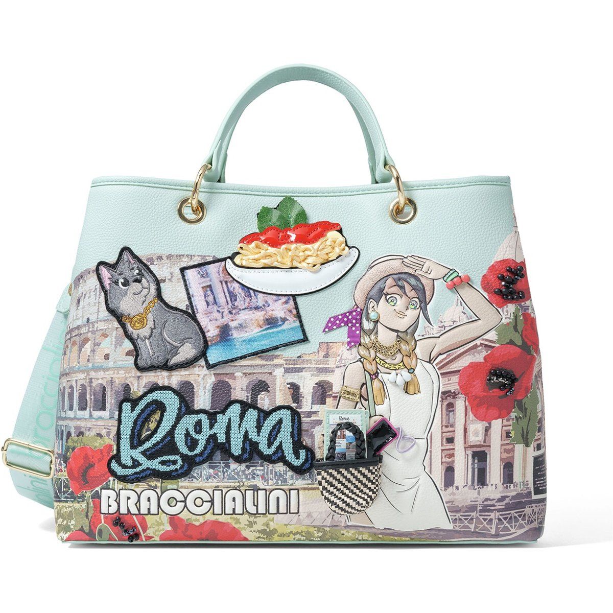 Handtasche mit Rom-Motiv