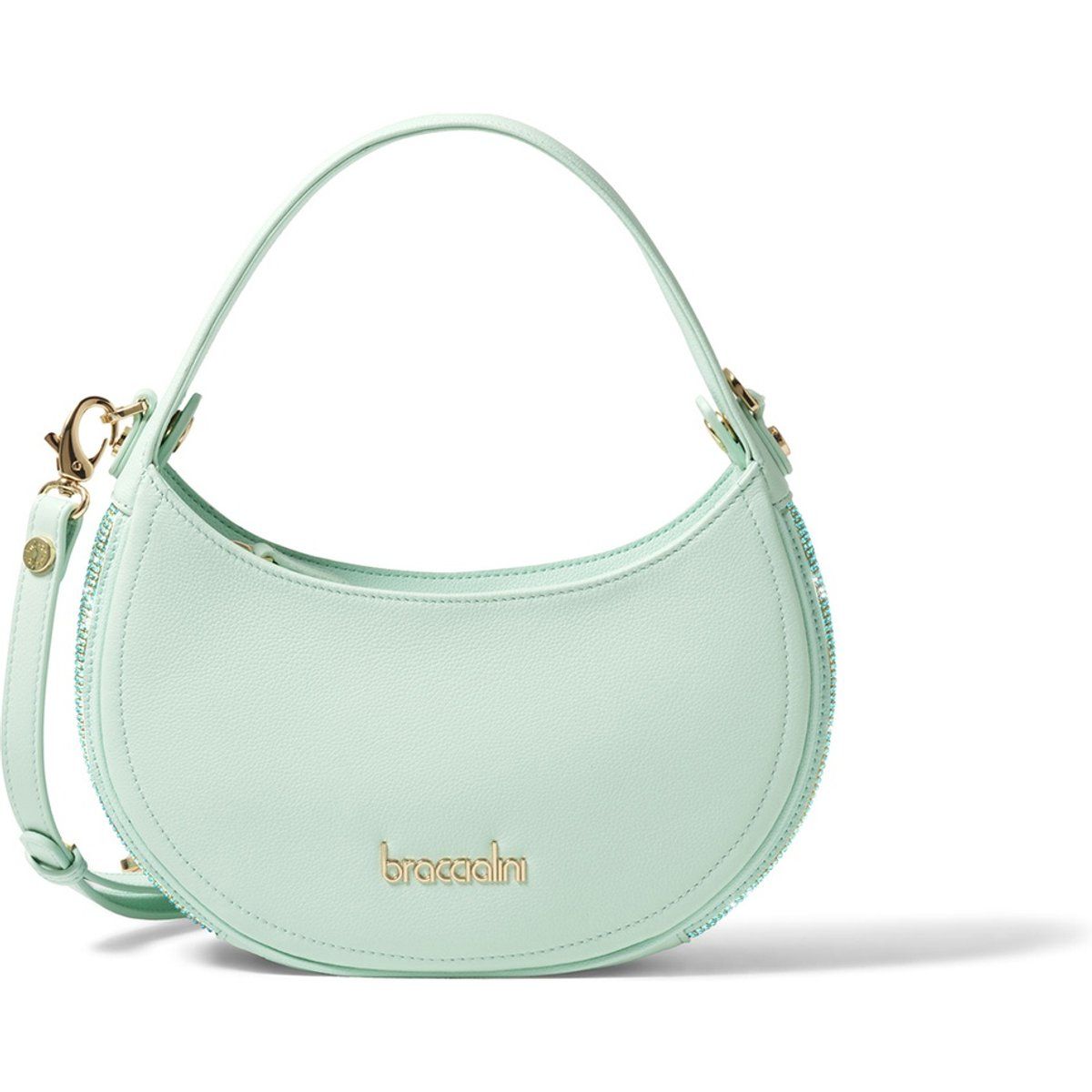 Hellgrüne Ledertasche