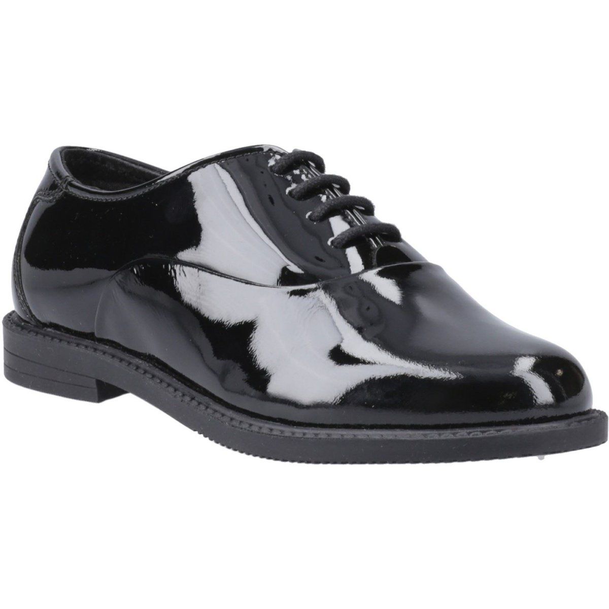 Hush Puppies Nellie Patent Mädchenschuhe Aus Schwarzem Leder
