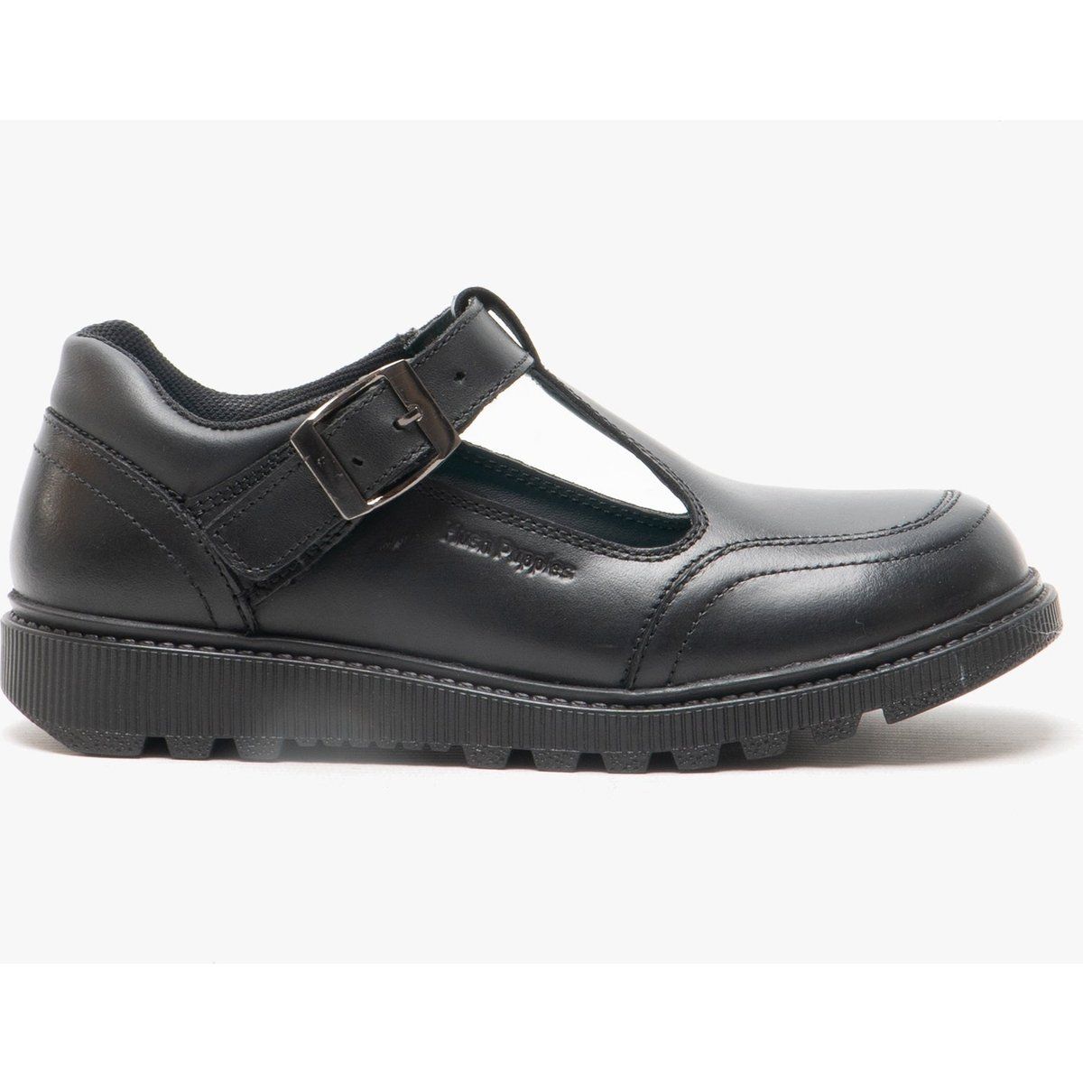 Hush Puppies Kerry Senior Mädchenschuhe Aus Schwarzem Leder