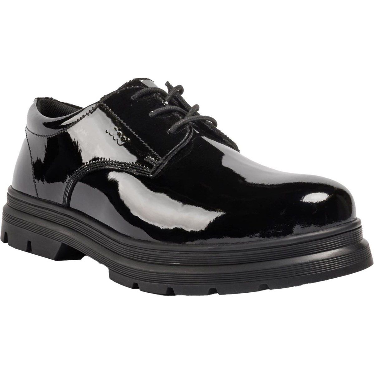Pod Irene Kunstleder Mädchen Schwarze Lackleder Slipper