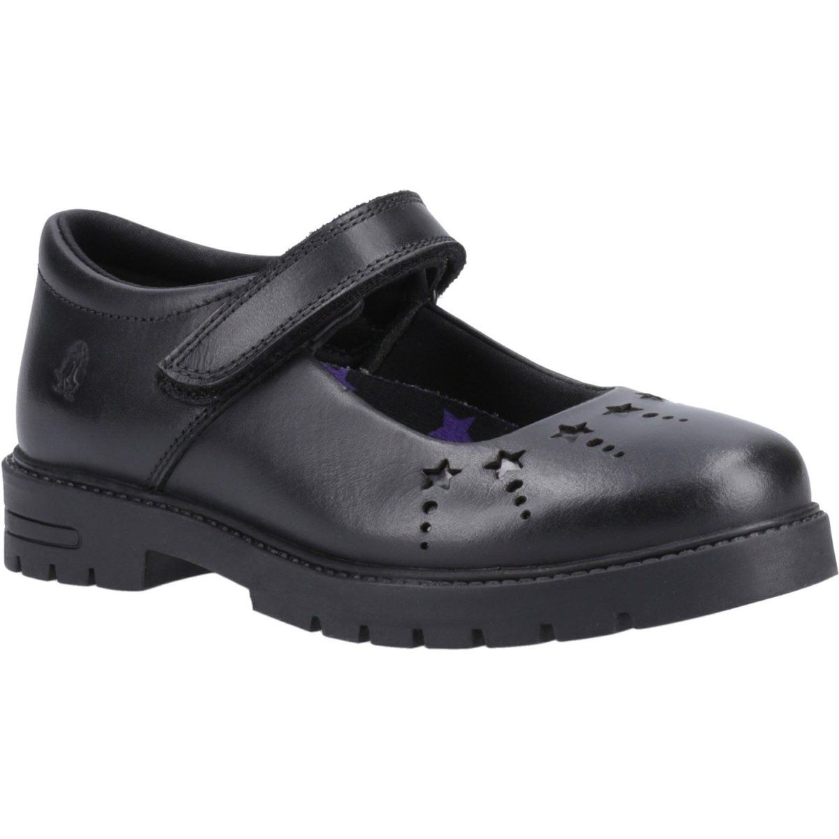 Hush Puppies Sabrina Senior Mädchenschuhe Aus Schwarzem Leder