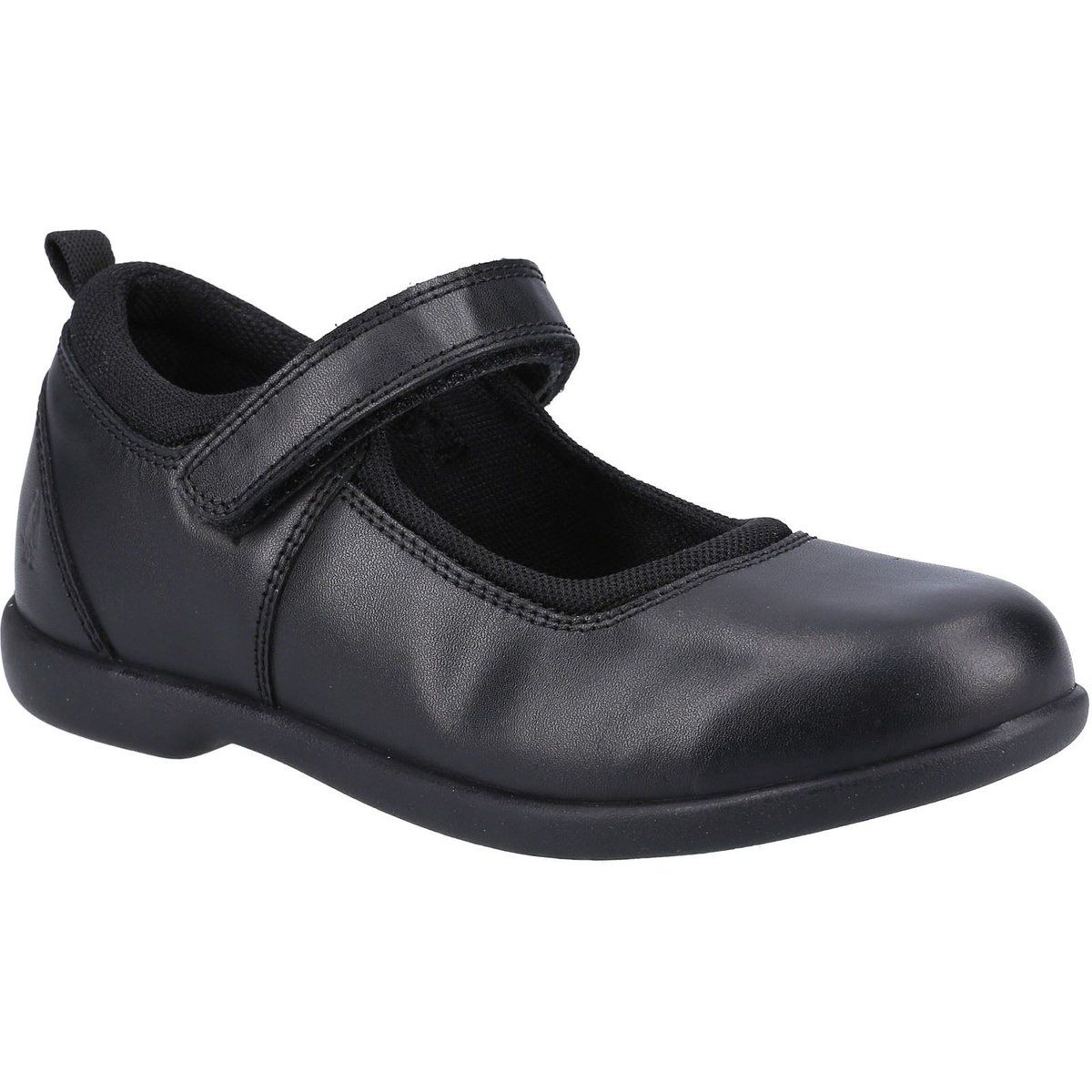 Hush Puppies Bianca SNR Mädchenschuhe Aus Schwarzem Leder