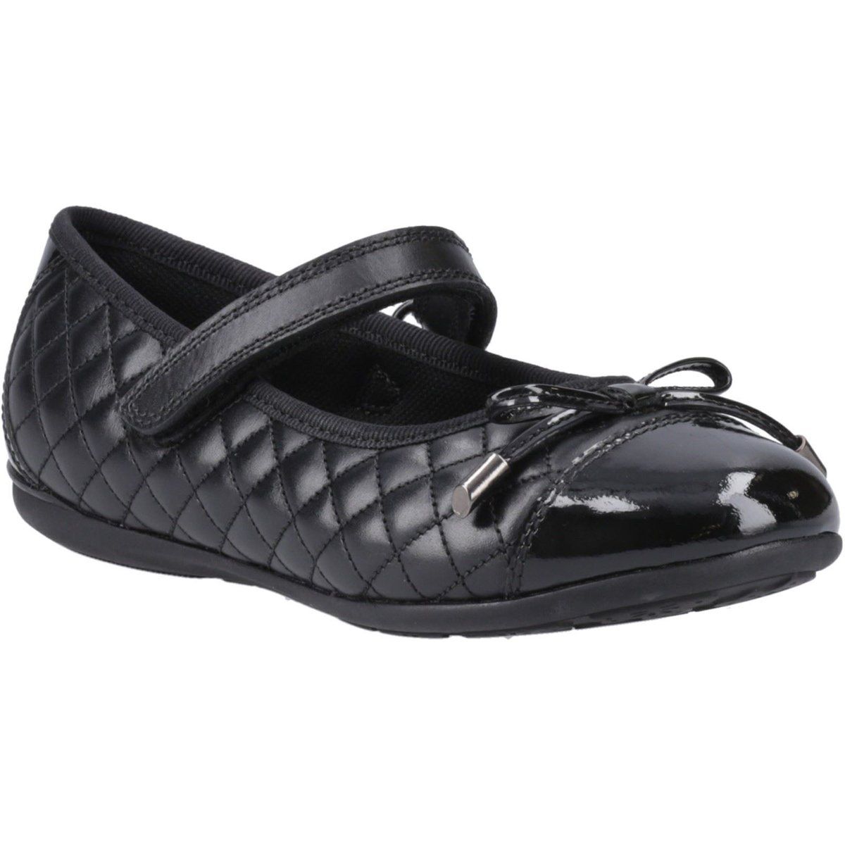 Hush Puppies Lottie Mädchenschwarze Ballettschuhe Aus Leder