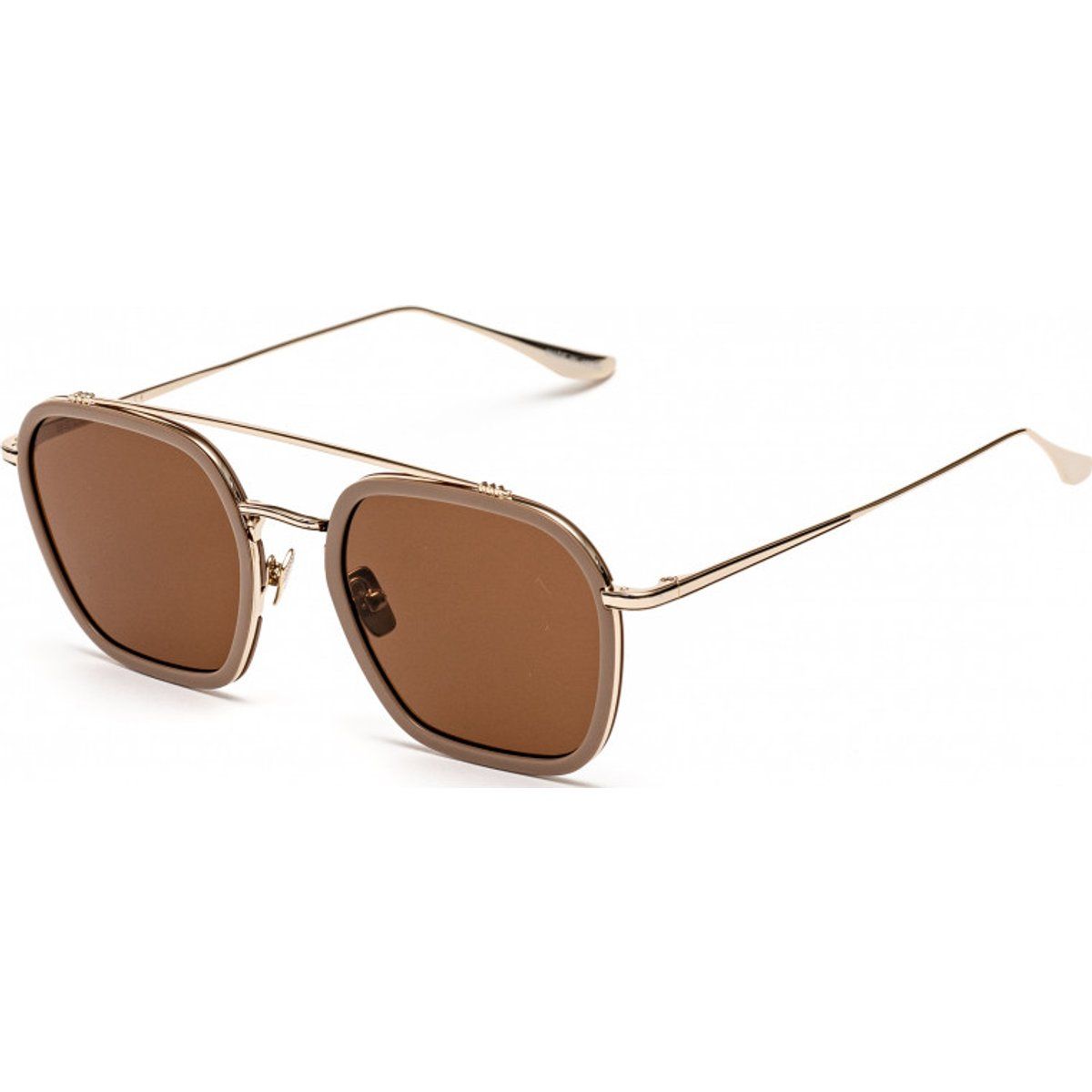 Quadratische Aviator-Sonnenbrille mit Brauensteg