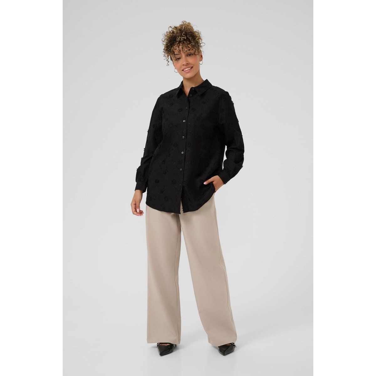 Langarm - Hemd CROlivia Loose fit black