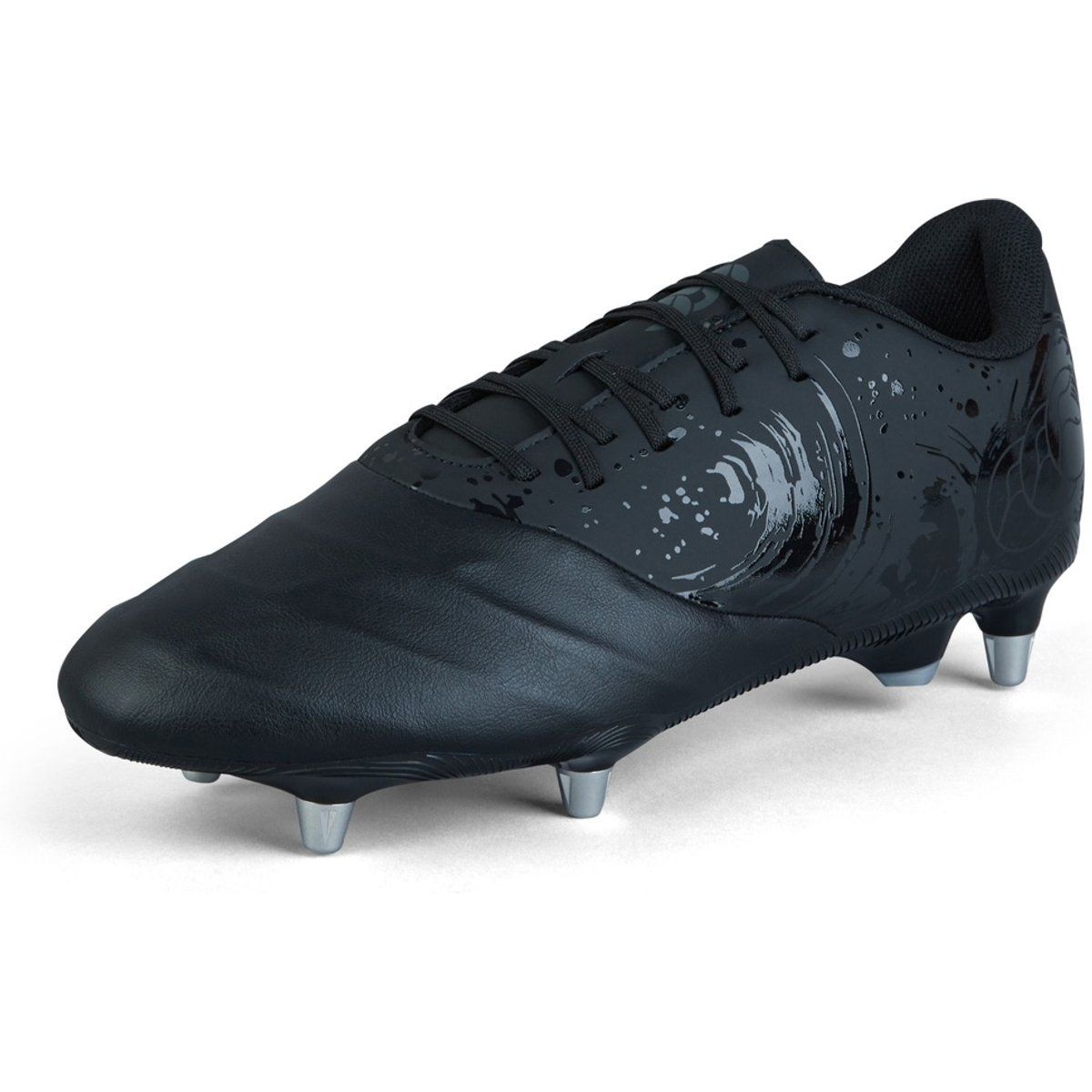 Herren Rugby Stiefel für weichen Boden, Schwarz