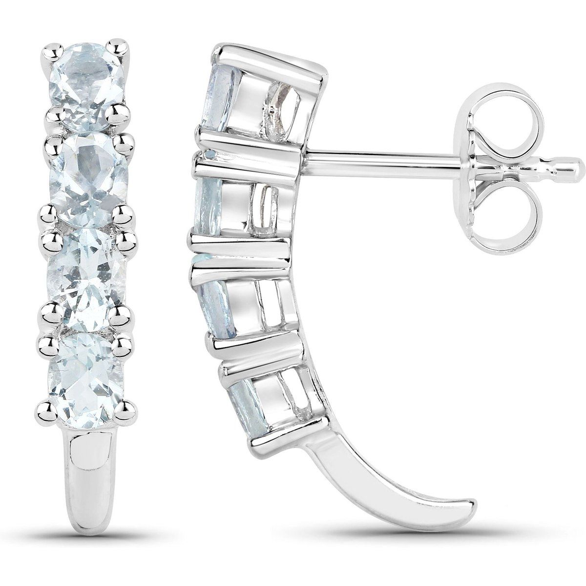 Aquamarin Sterling Silber Ohrhänger